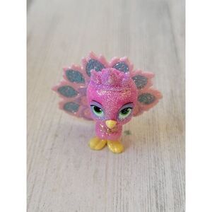 Glitter pink princess peacock toy figure royalty pet